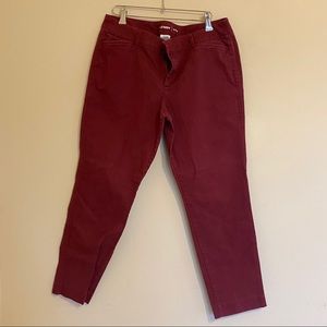 Old Navy Maroon Pixie Pants